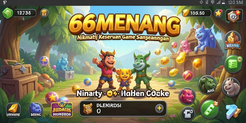 Tangkapan layar 66MENANG menunjukkan gameplay santai yang mengasyikkan.