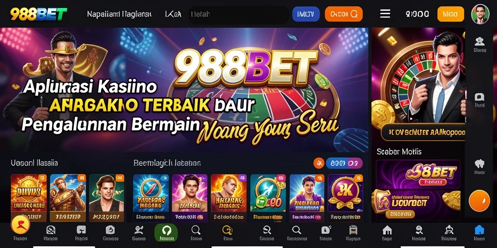 Tampilan gameplay menarik dari aplikasi Kasino 988BET.
