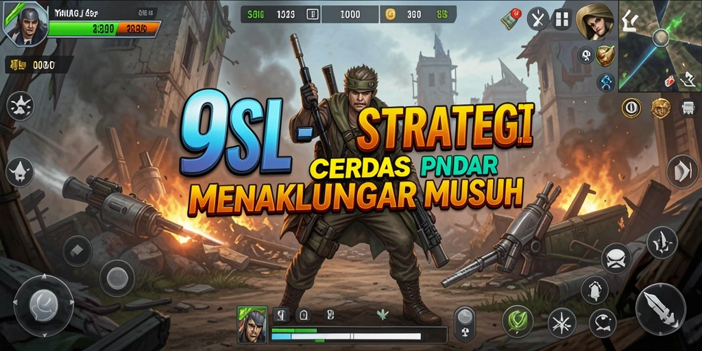 Screenshot gameplay 9SL menampilkan pertempuran strategi yang mendalam.