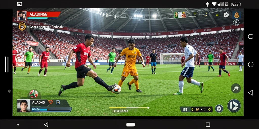 Tampilan menarik dari gameplay sepak bola di ALADIN66.