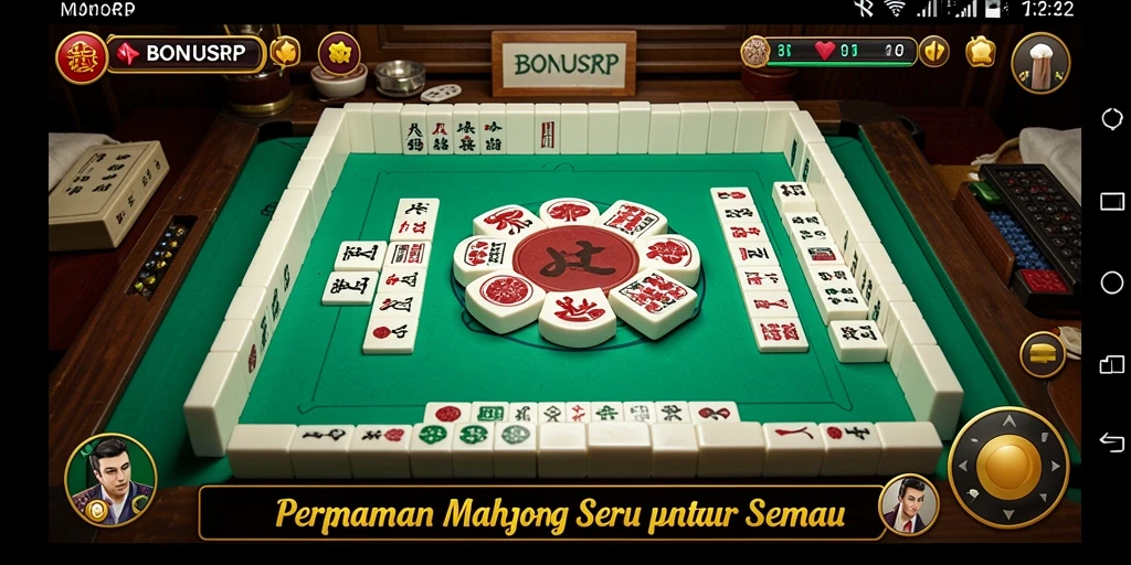 Screenshot utama menunjukkan gameplay Mahjong yang seru dan interaktif.