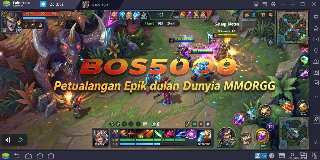 Gameplay seru di dunia fantasi BOS5000 yang memukau.