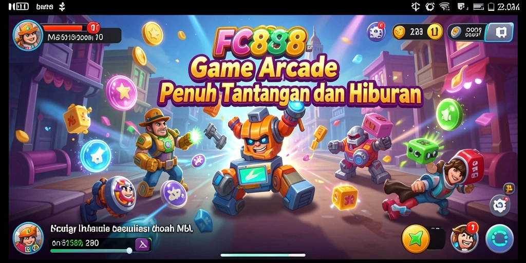 Screenshot gameplay FC888 yang menampilkan aksi seru dalam permainan arcade.