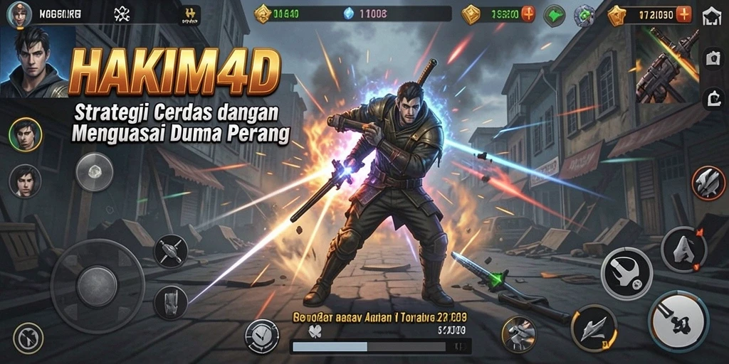 Screenshot gameplay HAKIM4D menunjukkan pertempuran strategis yang mendebarkan.