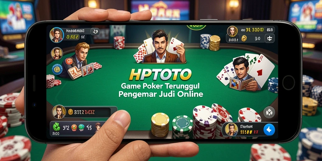 Tampilan gameplay HPTOTO yang mendebarkan dalam permainan Poker.