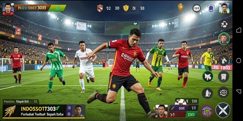 Tampilan gameplay seru di INDOSLOT303 dengan fitur Football yang menarik.