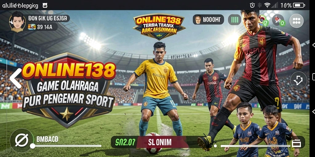 Screenshot utama ONLINE138 menampilkan gameplay seru di arena olahraga.