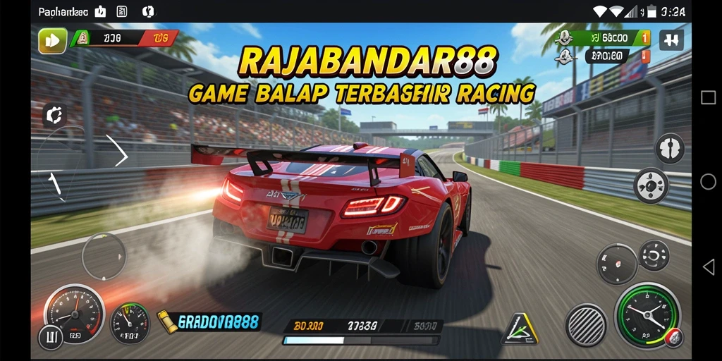 Tampilan aksi balap seru dari RAJABANDAR88.
