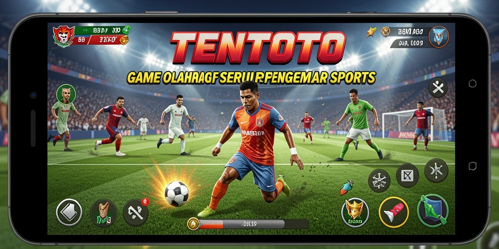 Gameplay seru dalam TENTOTO dengan aksi olahraga yang mendebarkan.